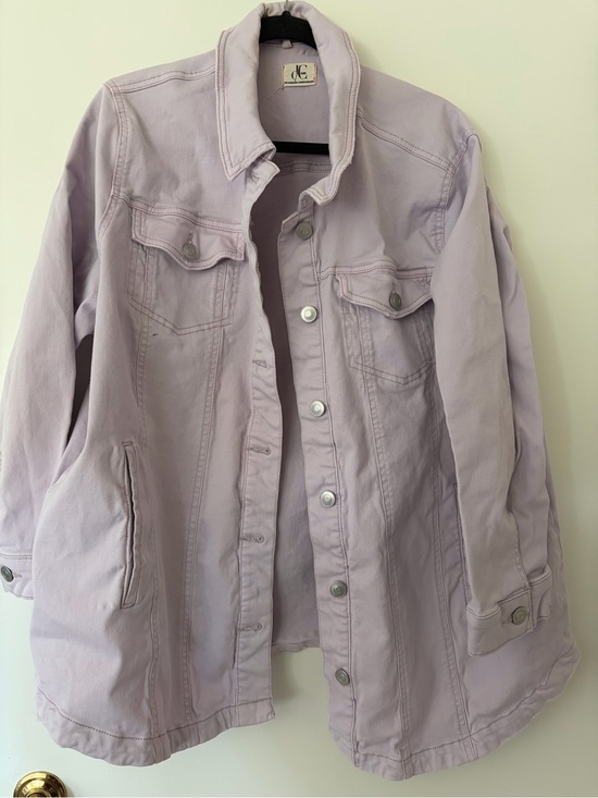 Addition Elle Jackets & Blazers - Addition Elle Light Lavender Jean Jacket